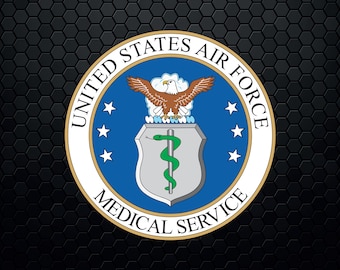 USAF Medical Service - Air Force Medical Service - Logo Decal Emblem Crest Insignia - Digital Svg Eps Vector Cricut File