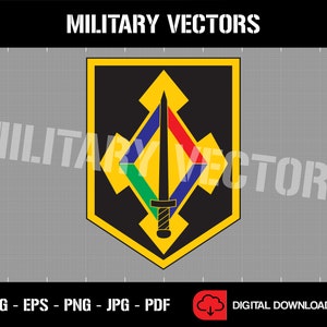 Amerikanska arméns manöverstödscenter för excellens (MSCOE) - Patch Pin Logo Decal Emblem Crest Insignia - Digital SVG Vector Cricut-fil