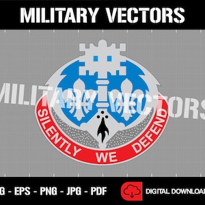 Amerikanska arméns 204:e militära underrättelsebataljon - Militär underrättelsetjänst - Patch Logo Dekal Emblem Crest Insignia - Digital SVG Vektor Cricut-fil