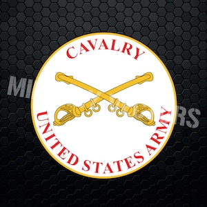 U.S. Army Cavalry Branch - Patch Logo Decal Emblem Crest Insignia - Digital Svg Vector Cricut File