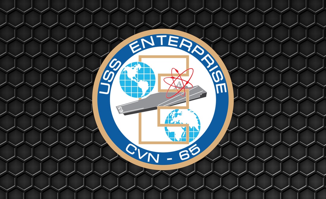 US Navy USS Enterprise CVN-65 Aircraft Carrier - Patch Pin Logo