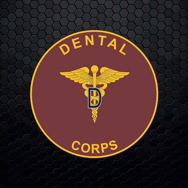 U.S. Army Dental Corps Branch Plaque - Patch Logo Decal Emblem Crest Insignia - Digital Svg Vector Cricut File