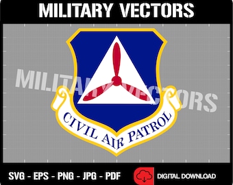Civil Air Patrol - USAF - Patch Logo Decal Emblem Crest Insignia - Digital SVG Vector Cricut File