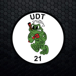 US Navy Underwater Demolition Team 21 (UDT-21) - Patch Logo Sticker Embleem Crest Insignia - Digital Svg Vector Cricut File