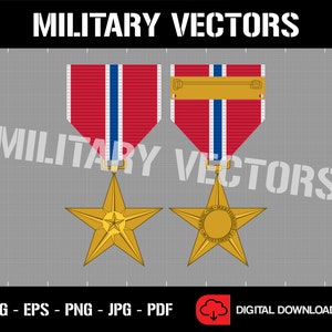 Medalha Estrela de Bronze - Patch Pin Logo Decal Emblem Crest Insignia Award - Arquivo Digital SVG Vector Cricut