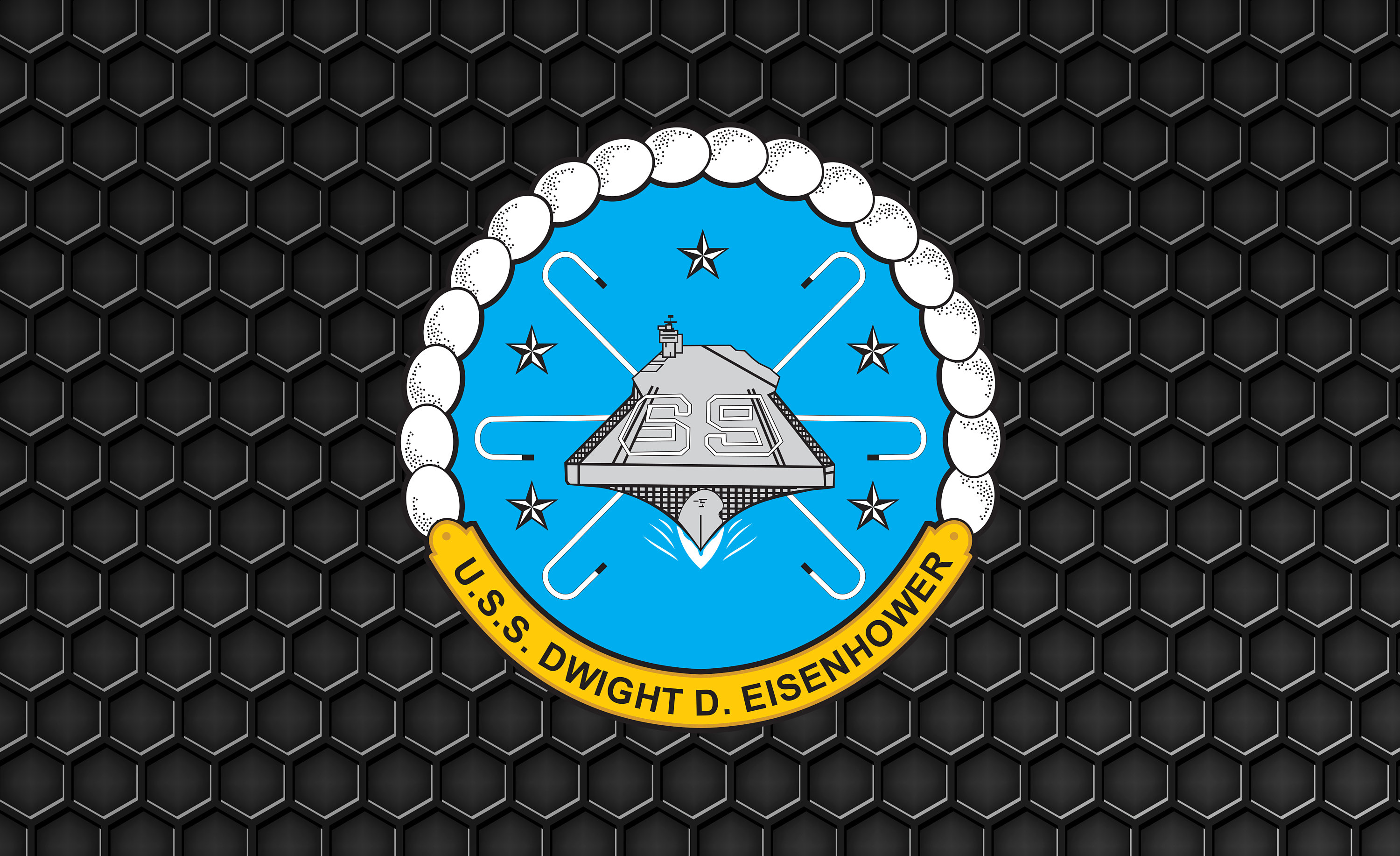 US Navy USS Dwight D. Eisenhower CVN-69 Aircraft Carrier - Patch