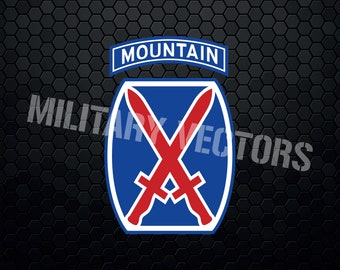 U.S. Army 10th Mountain Division - Aufnäher Logo Aufnäher Wappen Wappen Insignia - Digital Svg Vektor Cricut Datei