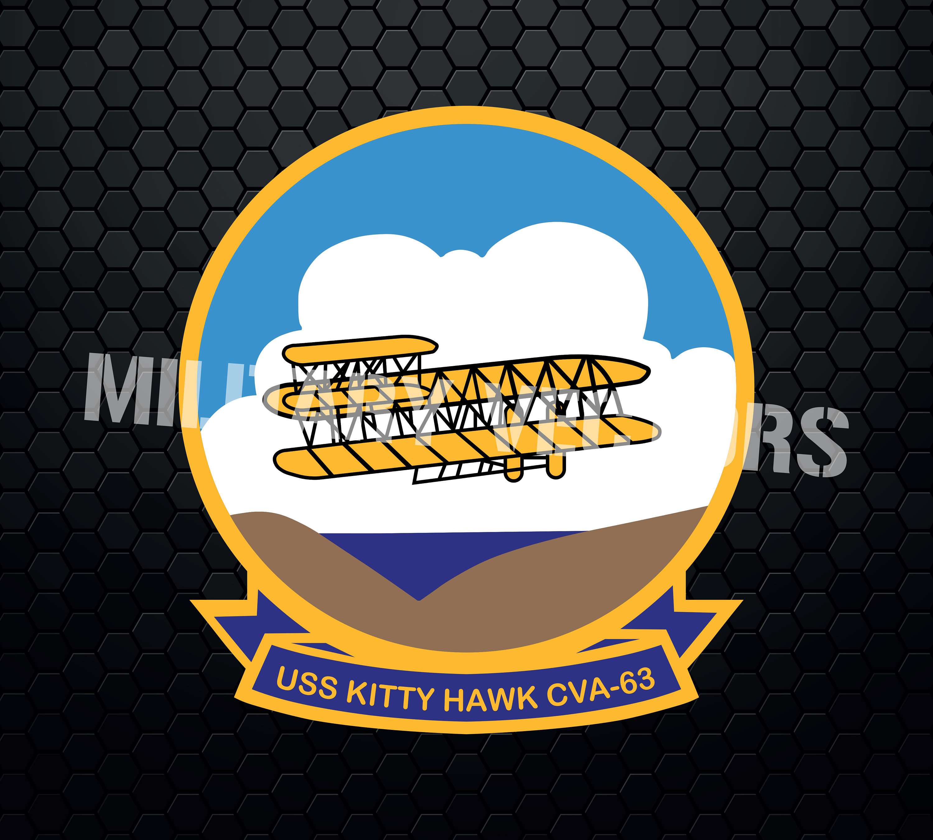 No.1158 ☆横振り刺繍パッチ☆ USS KITTY HAWK CV-63 Amazon.com: CV-63 USS Kitty Hawk Carrier Patch