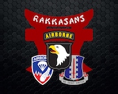 アメリカ陸軍第 187 歩兵連隊「ラッカサンズ」第 101 空挺師団 - ロゴ