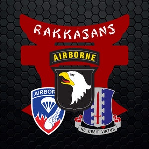 US Army 187th Infantry Regiment "Rakkasans" 101st Airborne Division - Logo Decal Emblem Crest Insignia - Digital Svg Vector Cricut File