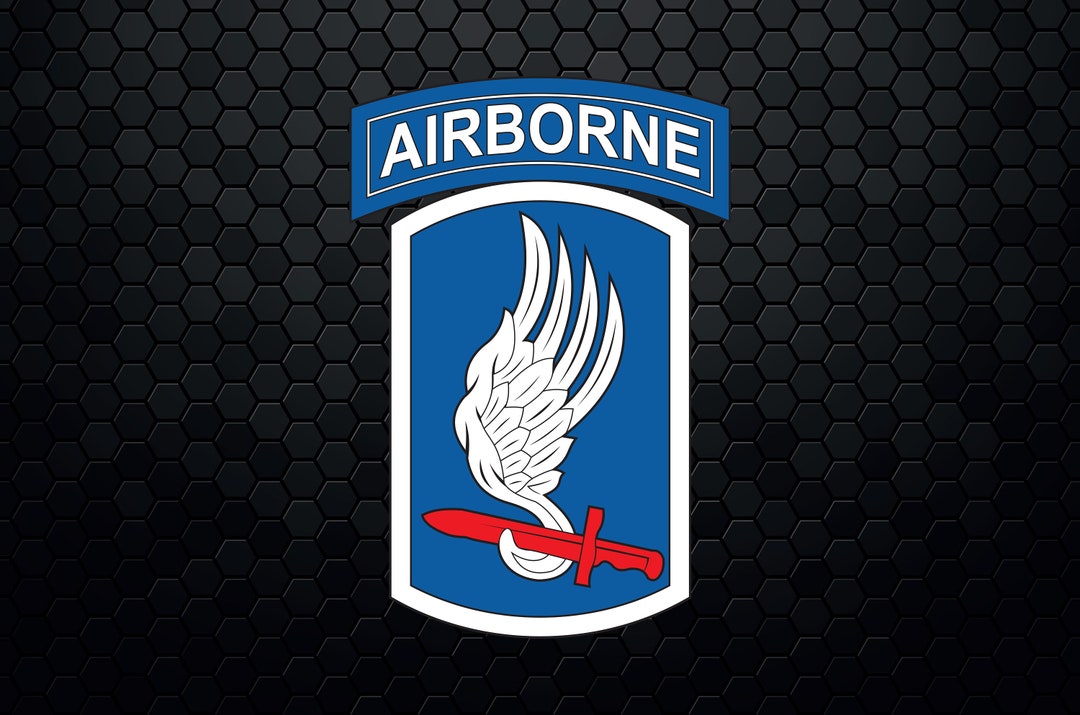 Us Army 173rd Airborne Brigade Sky Soldiers Ssi Patch Logo Decal Emblem