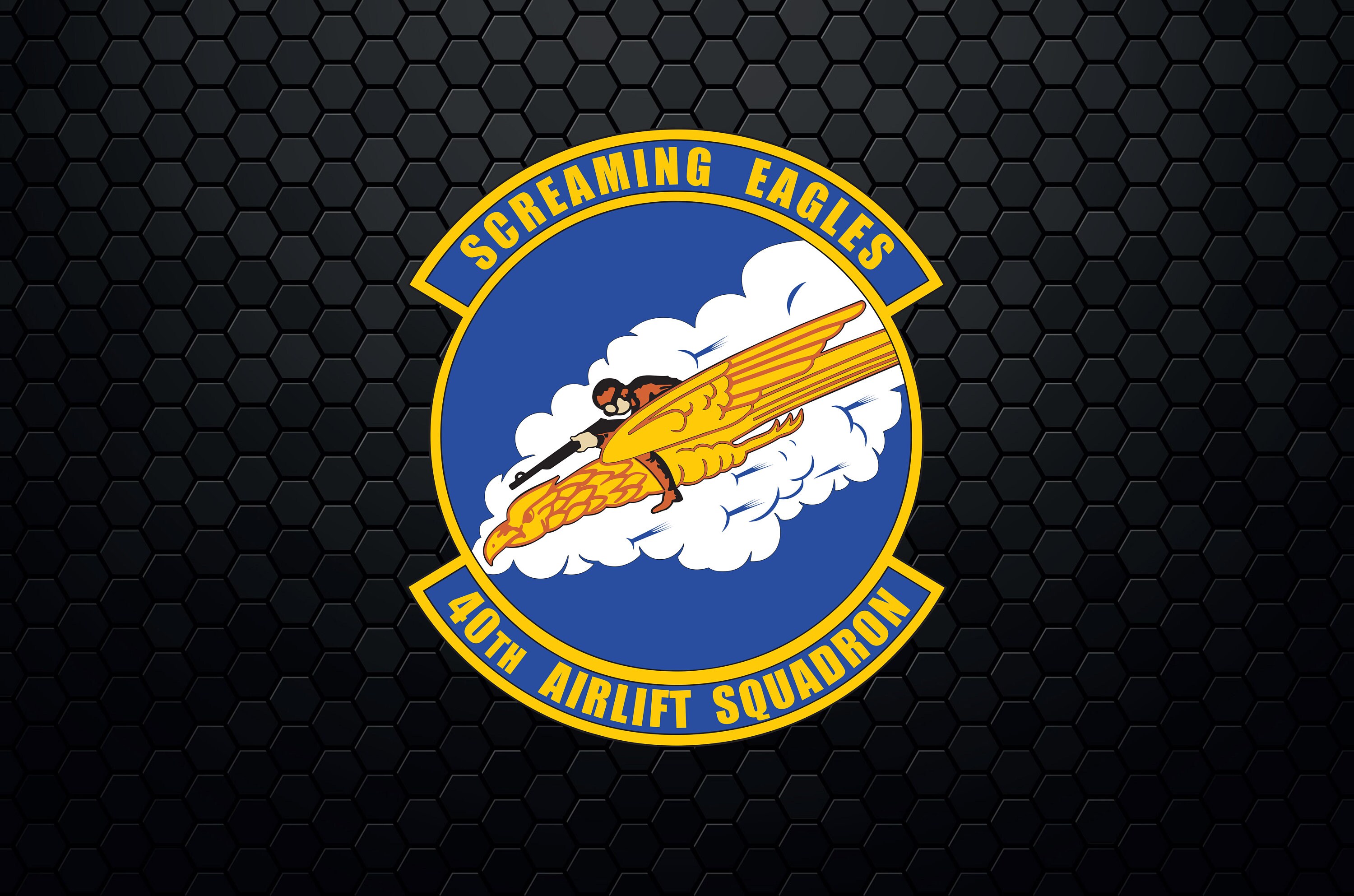 40th Airlift Squadron USAF - Patch Logo Decal Emblem Crest
