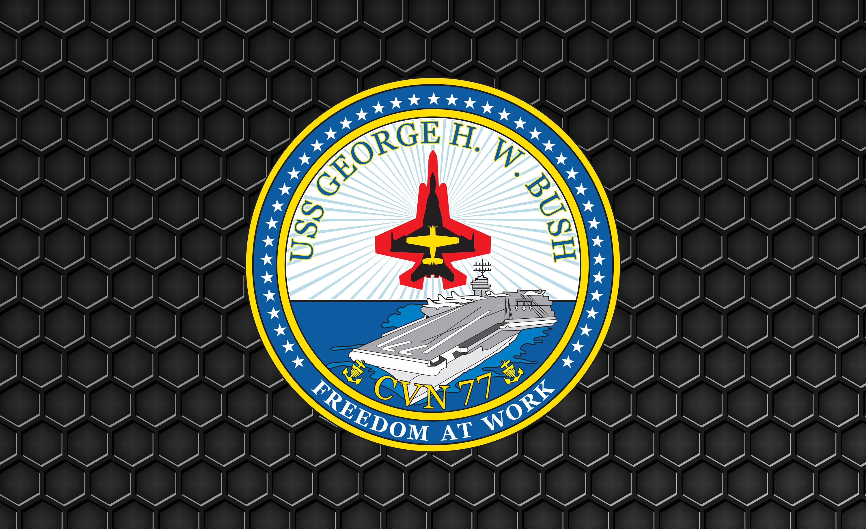 US Navy USS George H.W. Bush CVN-77 Aircraft Carrier - Patch Pin