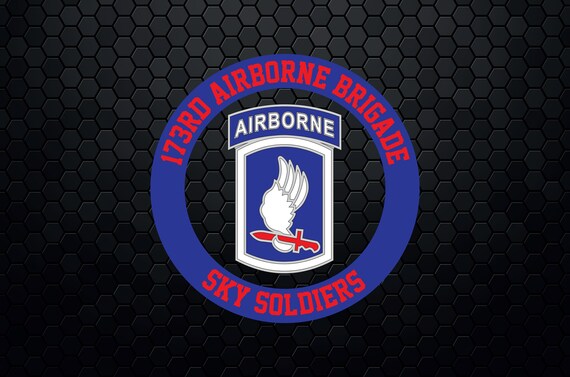 thumbnail image 2 of 173rd Airborne Sky Soldiers Military Black Metal License Plate Frame – Gloss Finish 2 of 3