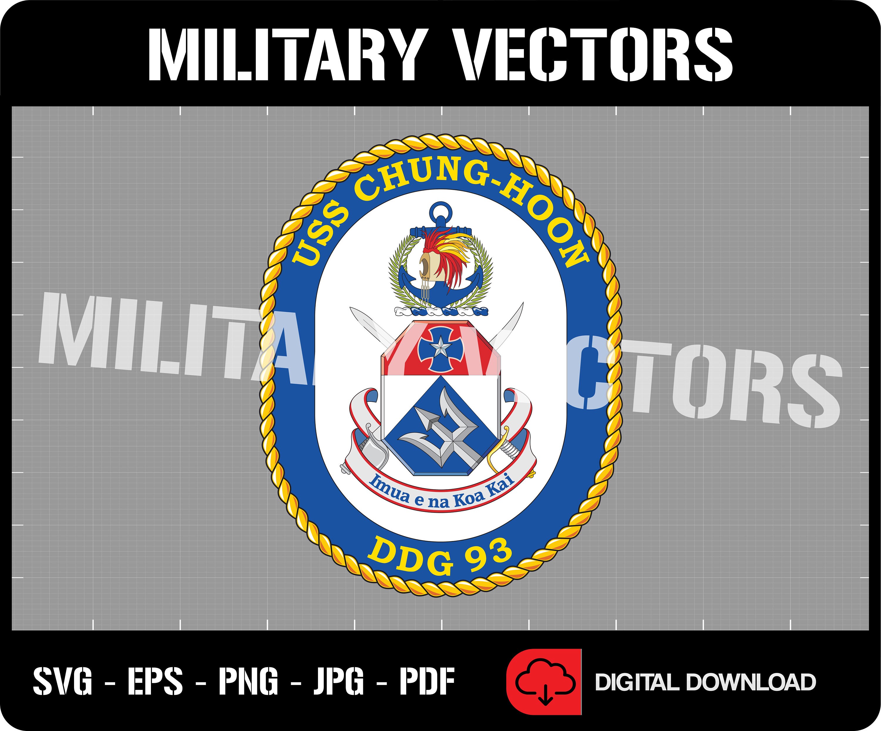 USS Chung-hoon DDG-93 US Navy Guided Missile Destroyer - Patch