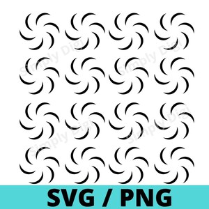 Tourbillon Cercle tourbillonnant ligne ronde coupe onduleuse Squiggle party pin roue vague Motif SVG PNG Digital Printable business Vector silhouette cricut