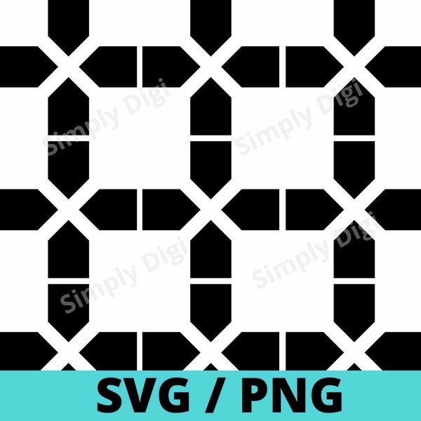 Geometrical abstract tile Block box mosaic SQUARE Chevron 3D Seamless Pattern SVG PNG Digital Background Vector silhouette cricut business