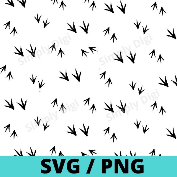 Chicken feet animal footprints farm hen hens rooster animal SVG PNG patterns animals Digital Clipart Vector silhouette cricut small business