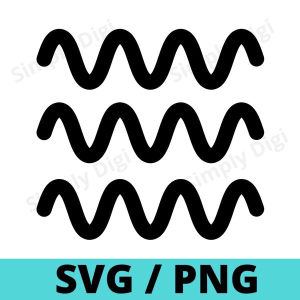 Abstract lines waves zigzag chevron Squiggle Thick line Pattern SVG PNG Instant Digital Background File Clipart Vector silhouette cricut cut