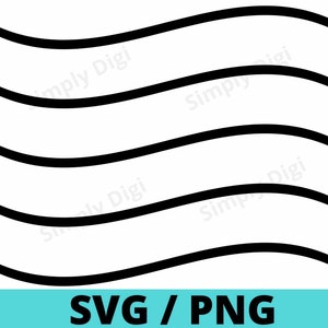 Waves Abstract zigzag chevron Squiggle curved lines Pattern SVG PNG Instant Digital Background File Clipart Vector silhouette cricut cut image 1