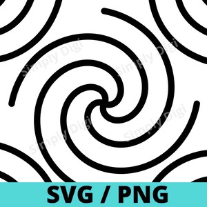 Lignes en spirale ligne courbe cercle rond SVG PNG Instantané Numérique Arrière-plan Fichier Clipart Vector silhouette Motif cricut coupé petite entreprise