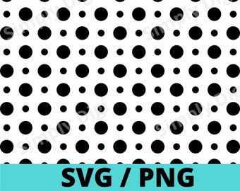 Polkadot Dot Spot rockabilly Pattern SVG PNG Instant Digital Background Clipart Vector silhouette Patterned cricut cut file small business