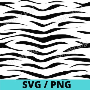 ZEBRA Tiger wild animal rayures imprimer Motif SVG PNG Instant Digital Background File Clipart Vector silhouette cricut cut petite entreprise