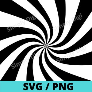 3D illusion Twirl line lines round SPIRAL whirl SVG PNG Instant Digital Background File Clipart Vector silhouette cricut cut wave business