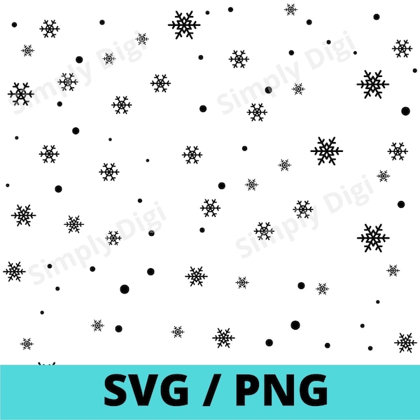 SNOW flakes flake Frozen Polkadot shape print Pattern SVG PNG Instant Digital Background File Clipart Vector silhouette cricut dot business