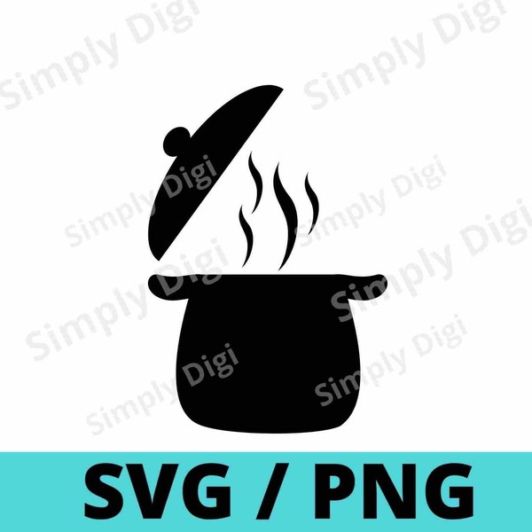 Kitchen Pot Pan saucepan pots stove SVG PNG Clip art shape shapes clipart kitchen shapes Vector Vector silhouette cricut cut file business