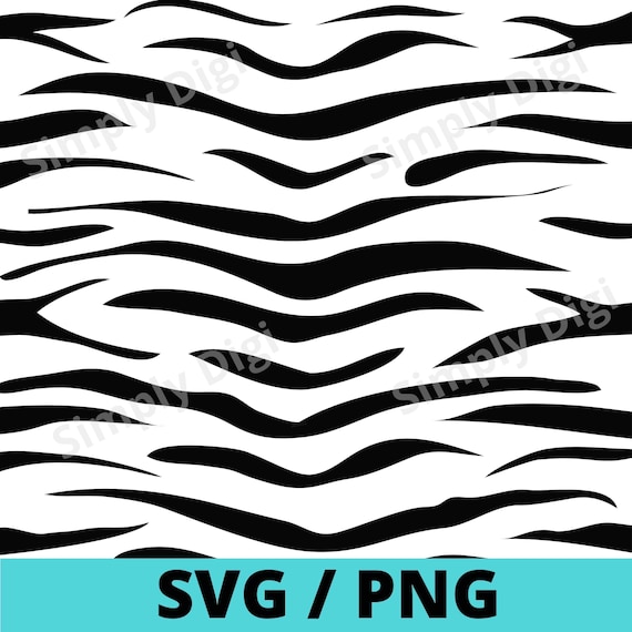 ZEBRA Tiger Wild Animal Stripes Print Pattern SVG PNG Instant 