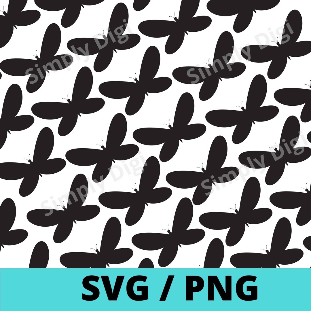 Butterfly Bug Bugs Fly Flying Pattern SVG PNG Instant Digital DIY ...