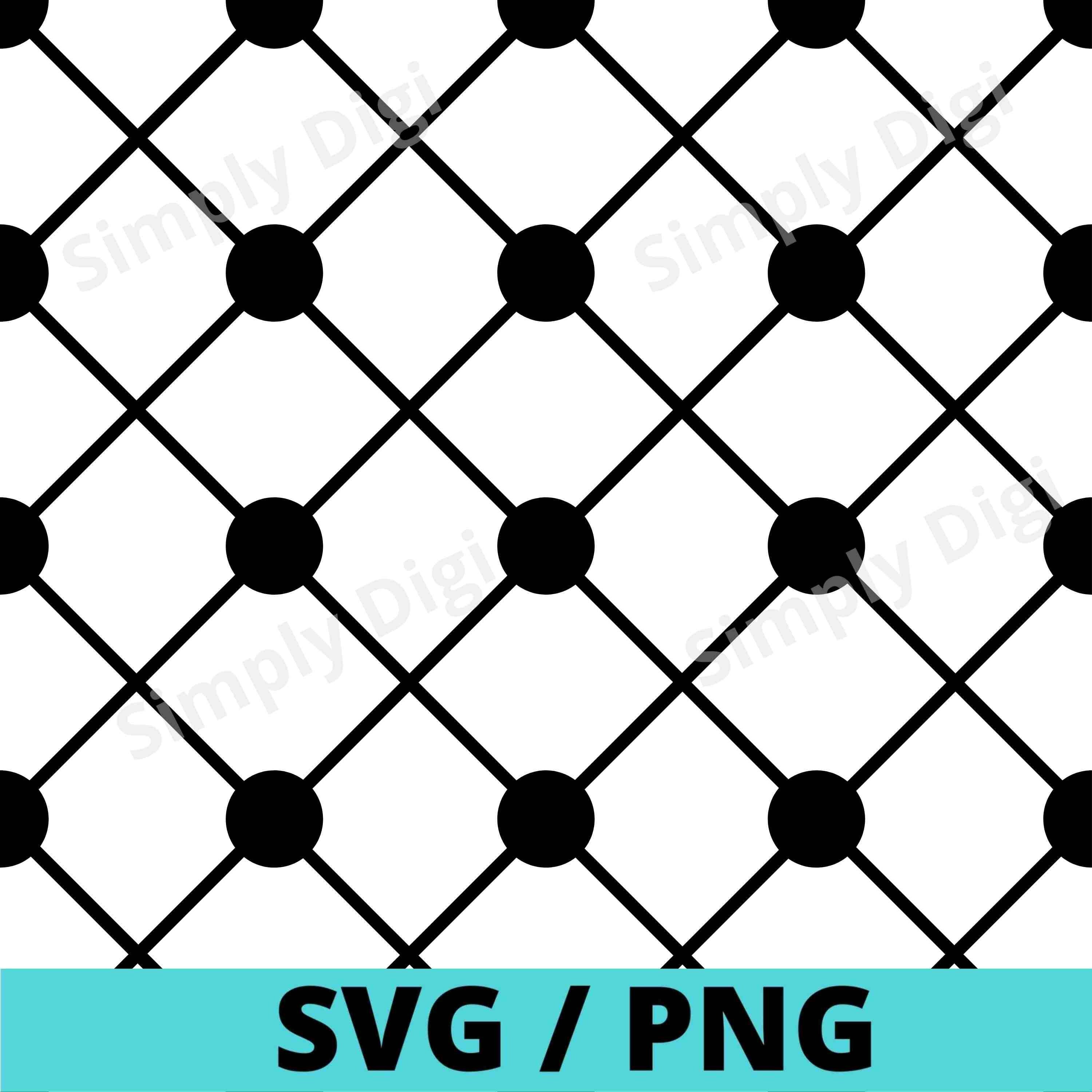 BLACK Full Circle Bubble Polkadot Dot Spot Pattern SVG PNG Instant