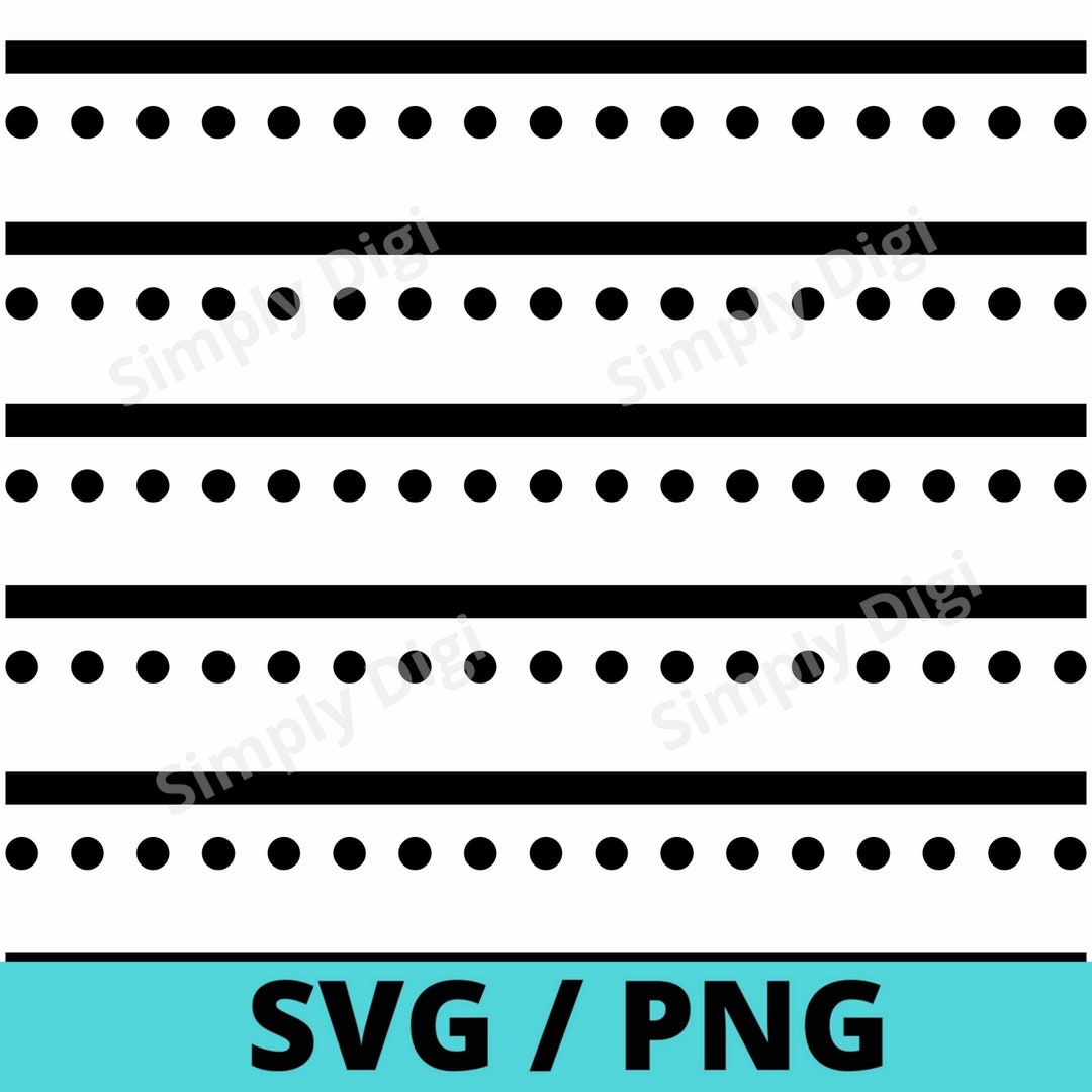 Dot Dotted Lines Horizontal Thick Spot Spots Stripe Pattern SVG PNG ...
