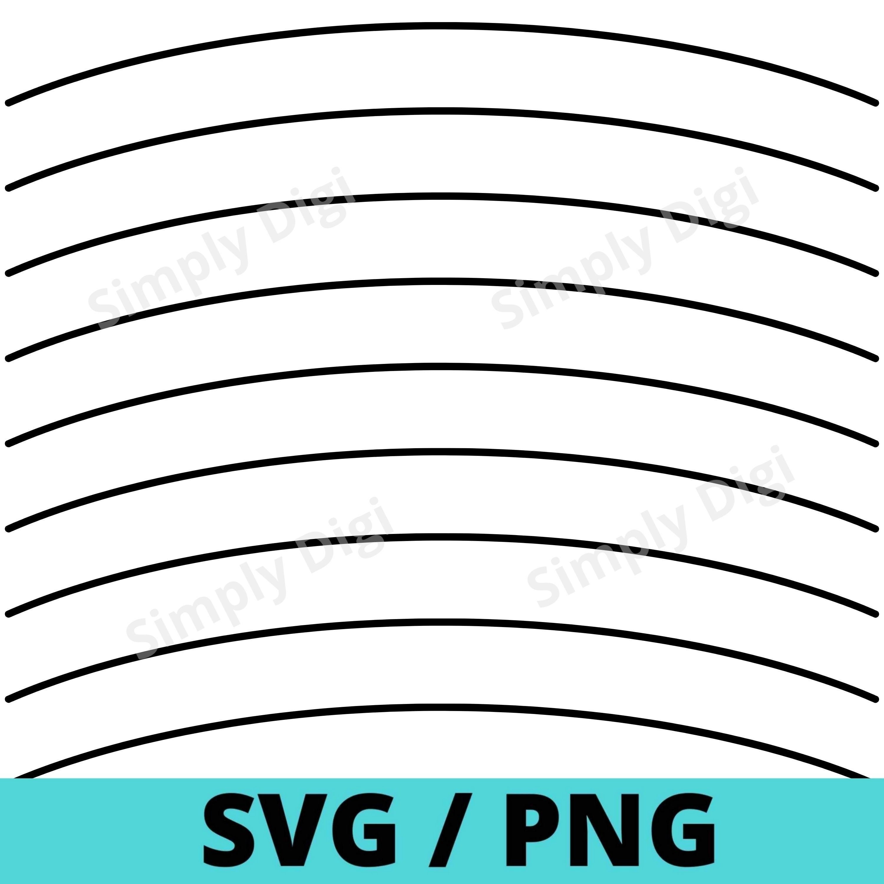 Arch Arched Curved Lines Line Round Thin Rainbow Pattern SVG | Etsy