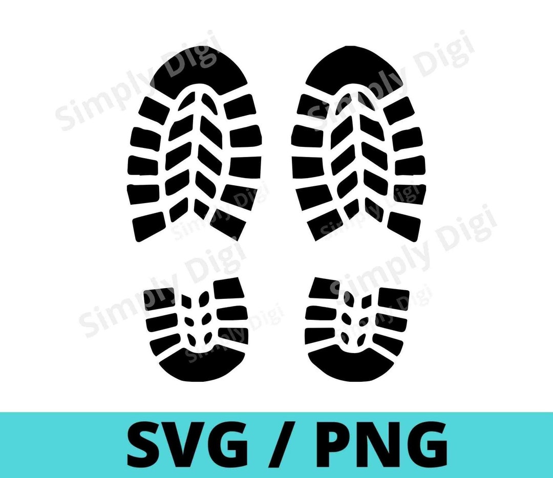 Shoes Shoe Print Feet Foot Black Stencil Footprint Stencils SVG PNG ...