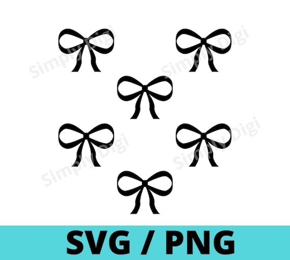 Bows silhouettes. Vector black ribbon bow graphic shapes, el