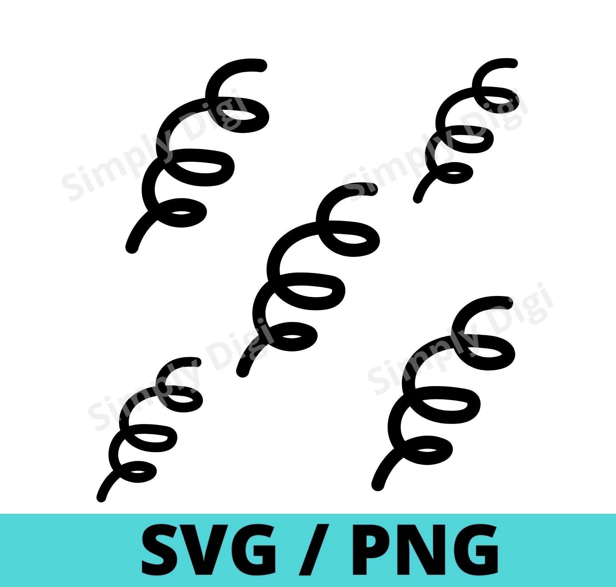 Streamer SVG PNG Scribbles Wiggle Spring Squiggle Party Etsy Canada