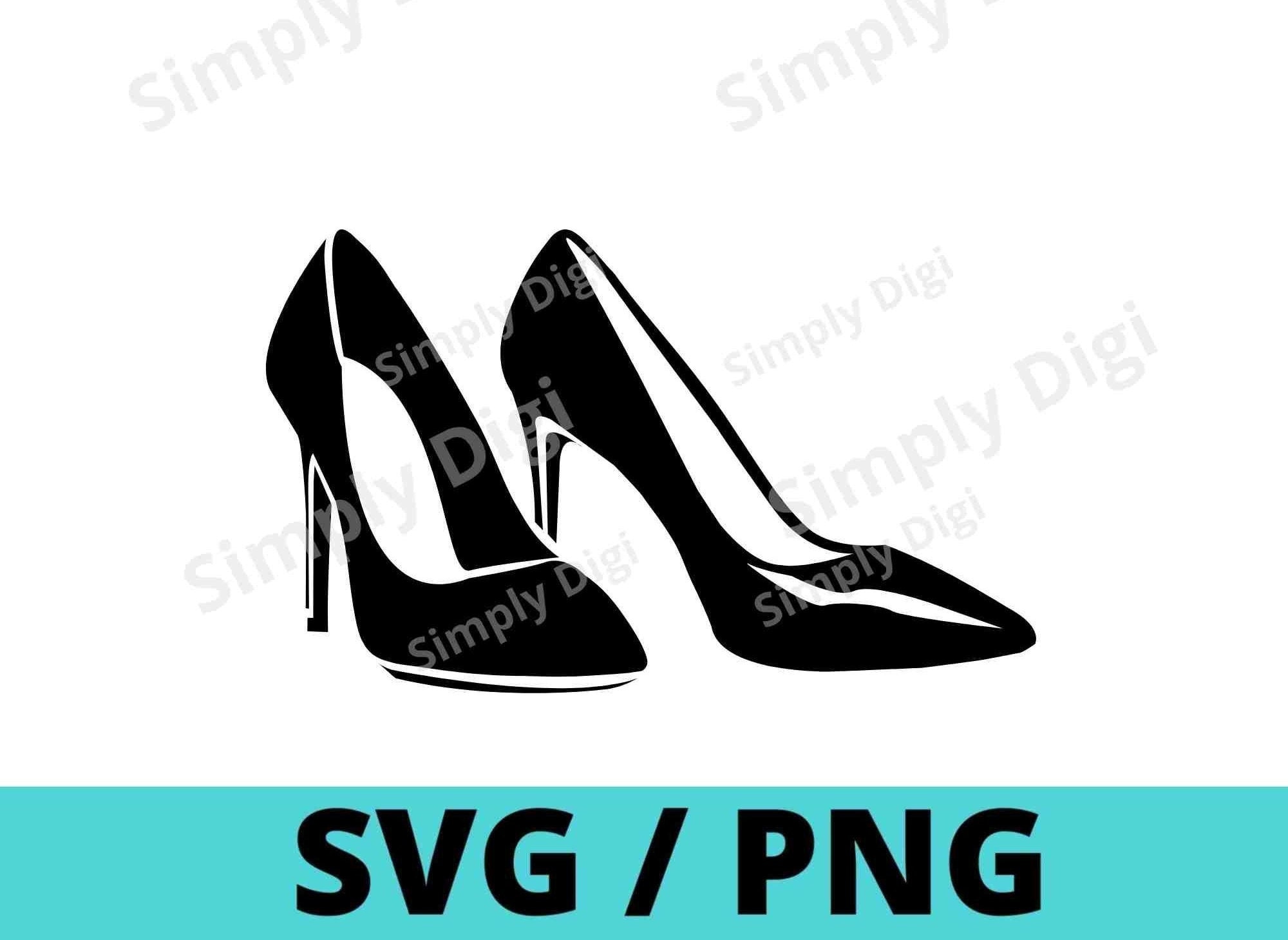 Stiletto high heel SVG/DXF/PNG Scroll Fancy Flourishes Decal Cut Files For  Cricut Glowforge Silhouette Laser Cutting and clip art