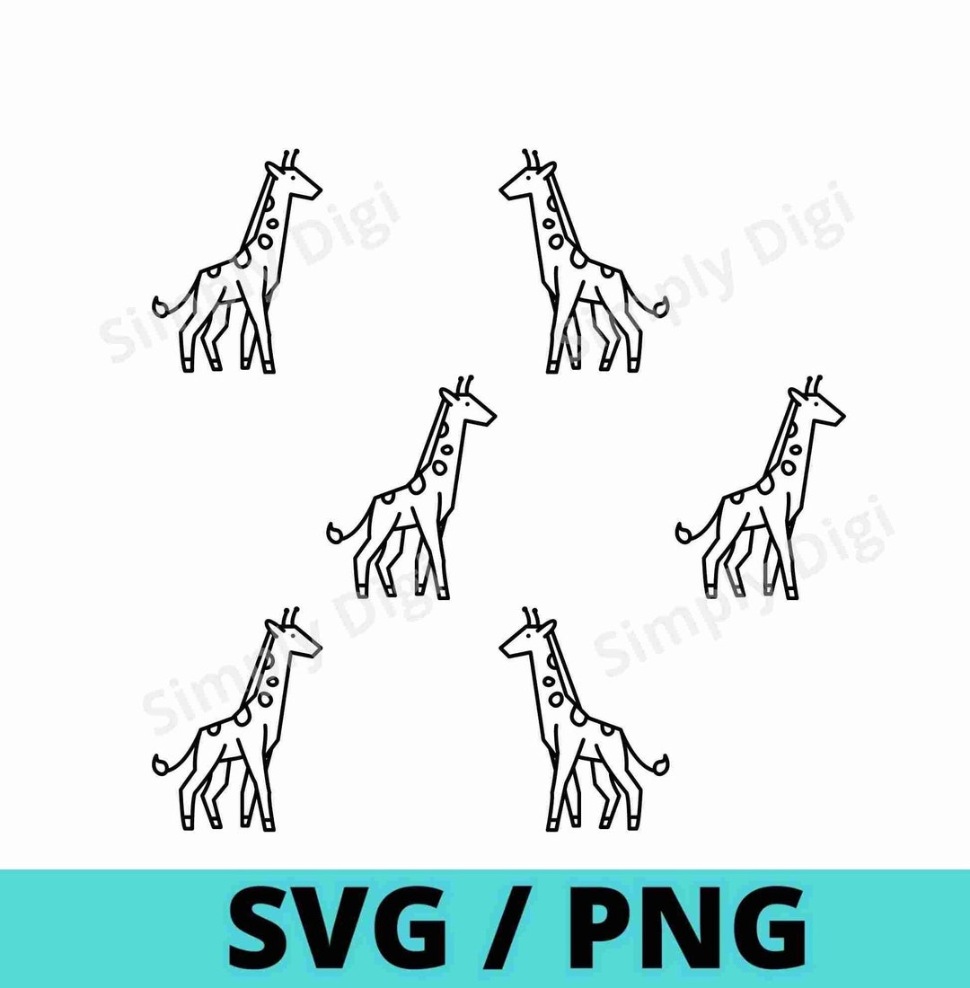 GIRAFFE Giraffes SVG PNG Cute Animals Jungle Safari Africa Animal