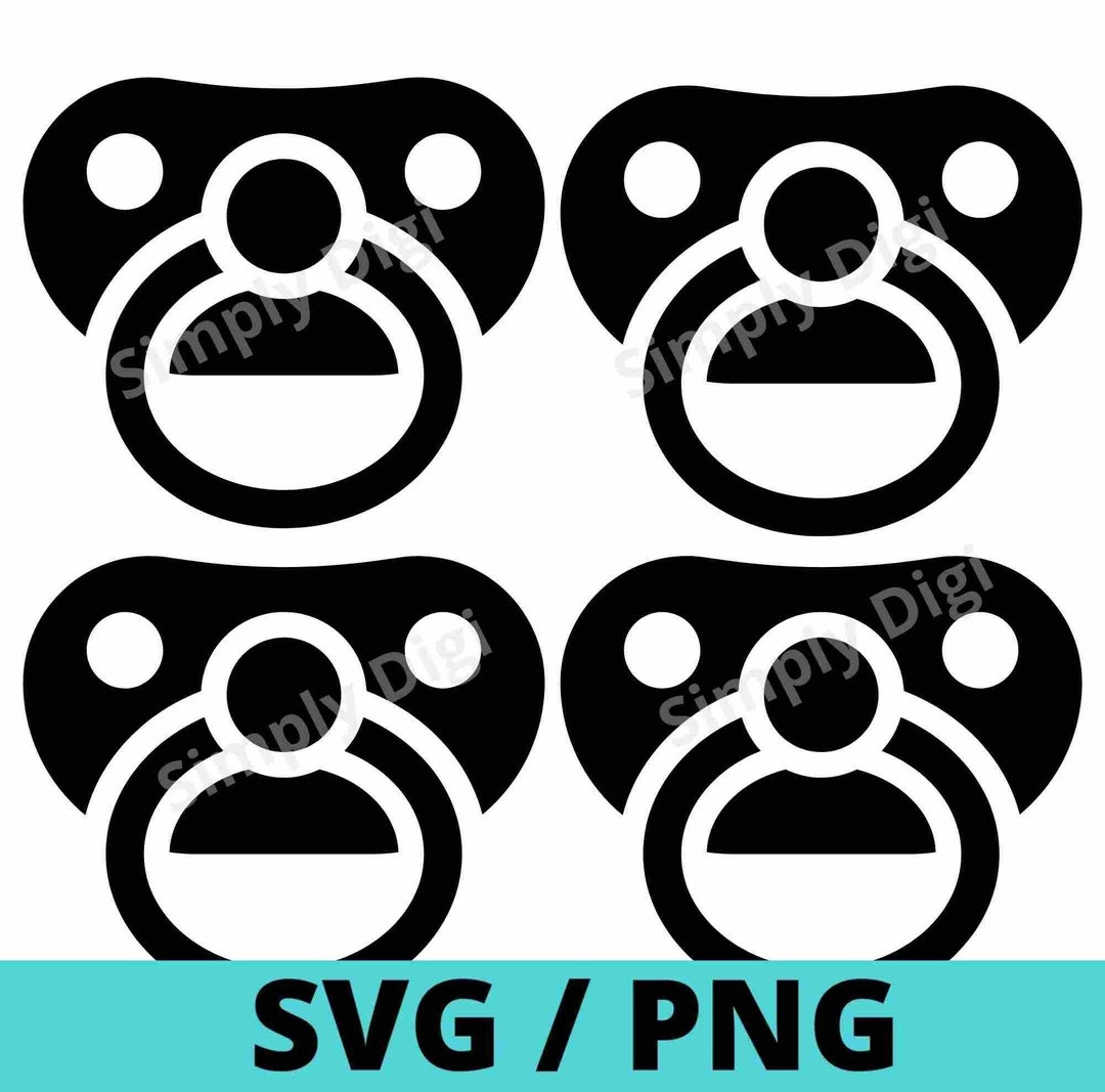 Newborn Baby Dummies Dummy Pacifier Baby Shower Kids Toddler Child SVG