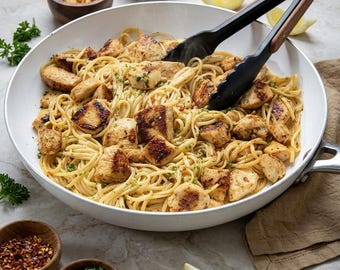 Cowboy Butter Chicken Linguine Recipe Ebook | Easy Pasta Dinner | Quick Chicken Recipe | DigitalDownload | Comfort Food Cookbook