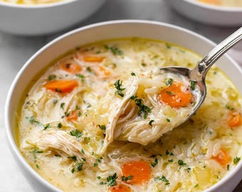 Lemon Chicken Orzo Soup Recipe eBook | Cozy Comfort Food | Easy Weeknight Dinner | Instant Digital Download