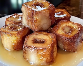 Cinnamon Roll French Toast Bites Recipe PDF | Easy Holiday Breakfast Casserole | Sweet Brunch Treat | Instant Digital Download