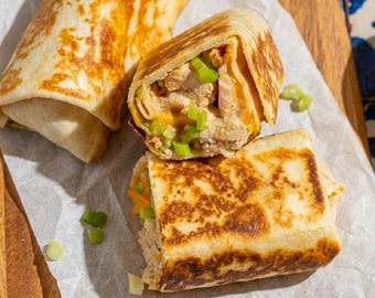 Cheesy Garlic Chicken Wraps Recipe Ebook | Easy Chicken Wrap Recipe | Quick Lunch Idea | High Protein Meal | Digital Download