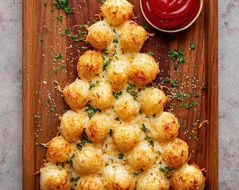 Christmas Tree Pull-Apart Bread Recipe | Holiday Appetizer PDF | Cheesy Garlic Bread | Recipes 2026 | Christmas Recipes
