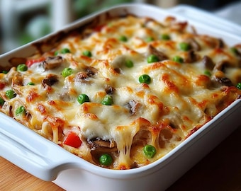 Homemade Cheesy Beef & Vegetable Casserole Recipe PDF | Easy Ground Beef Dinner | Comfort Food Meal Idea | Instant Digital Download