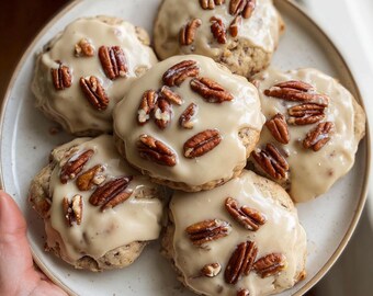 Maple Pecan Cookies Recipe PDF – Soft & Chewy Cookies with Maple Glaze | Instant Digital Download