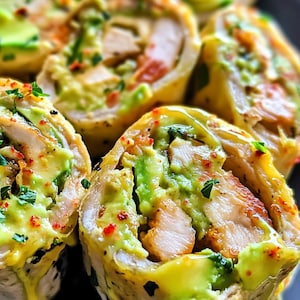 Chicken and Avocado Roll-Ups Recipe PDF, Easy Healthy Dinner Ideas, Meal Prep Guide, Quick Low Carb Lunch, Digital Download Cookbook