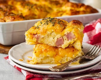 Printable Ham and Cheese Butter Swim Biscuits Recipe | Digital Download